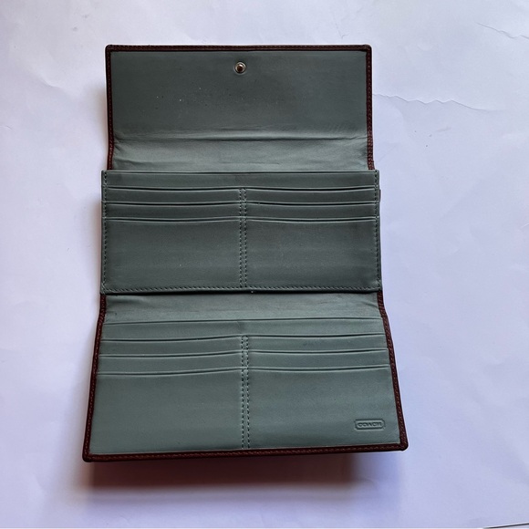 Coach Vintage Brown Leather Trifold Ladies Wallet - Picture 5 of 7